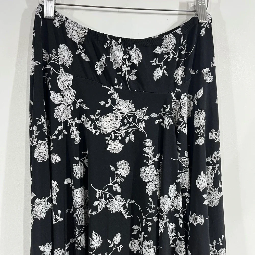 Robbie Bee VTG Fairy Grunge 90s Floral Handkerchief Hem Midi Skirt Small Boho